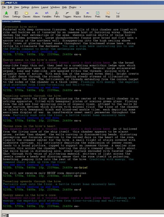 Verbose and then brief room descriptions in a MUD